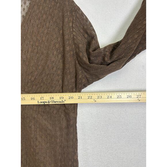 St. Johns Bay brown mesh swimsuit, cover up XL pool beach summer.  - Picture 10 of 10